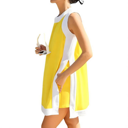 🔥New Arrival 49% OFF🔥Women's 2 Piece Sets Casual Color Block Crewneck Short Sleeve Pullover Tops Matching Shorts with Pockets