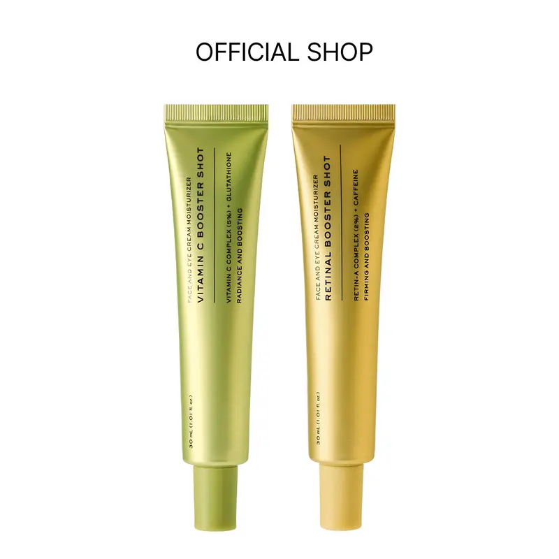 Booster Shot Skin Renewal Duo - Vitamin C & Retinal for Day And Night Brightening, Pore Minimizing, Moisturizing, and Fades Dark Spots