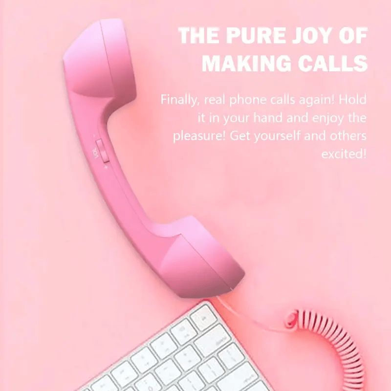 📞Vintage Select Bluetooth Phone Handset - Wireless/Wired and USB Phone Receiver for Comfortable Calls, Bluetooth/Type-c Port📞