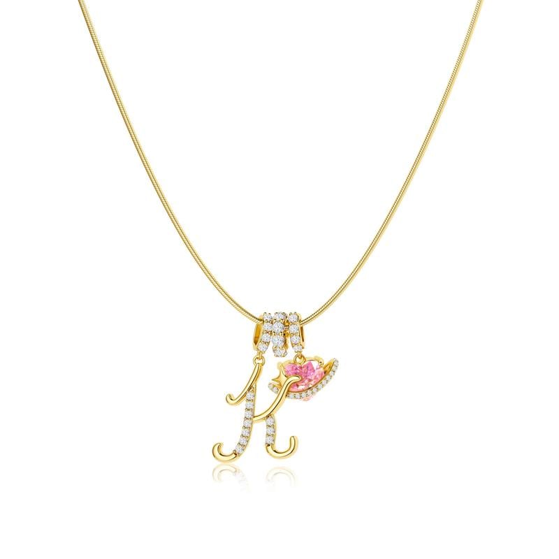 ✨Gold 3-Layering Initial A-Z Letter Heart Pendant Necklaces💗