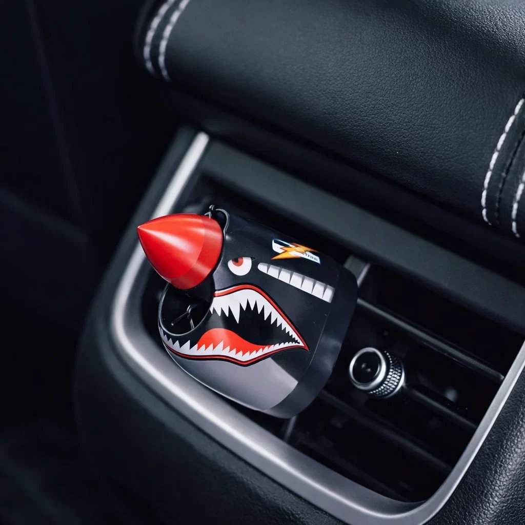 🔥Last Day 49% OFF-🚗Shark Mouth Warplane — Turn Your AC Vent Into a Fighter🚁