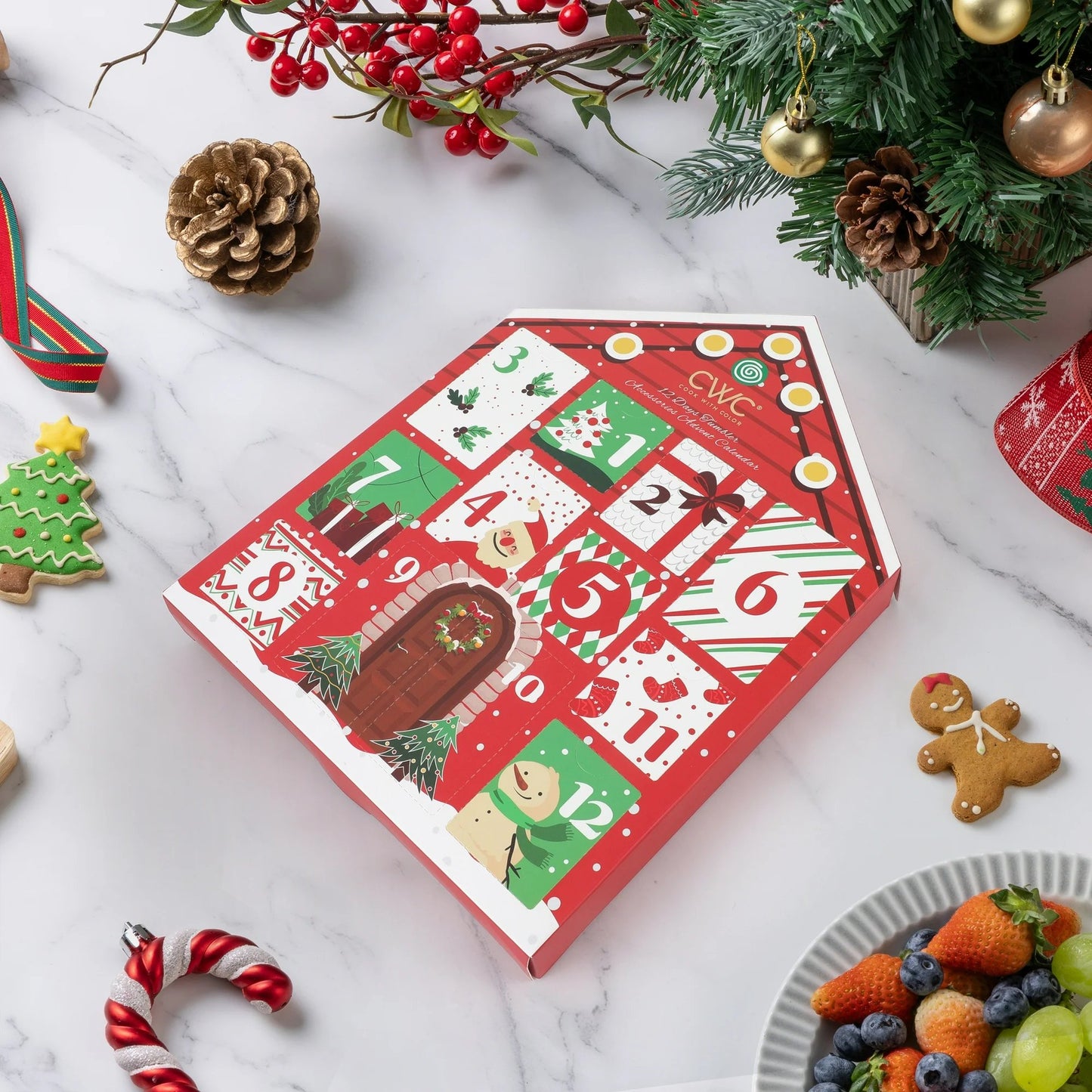 🎅Christmas Advent Calendar – 12-Piece Holiday Water Cup Accessories Set