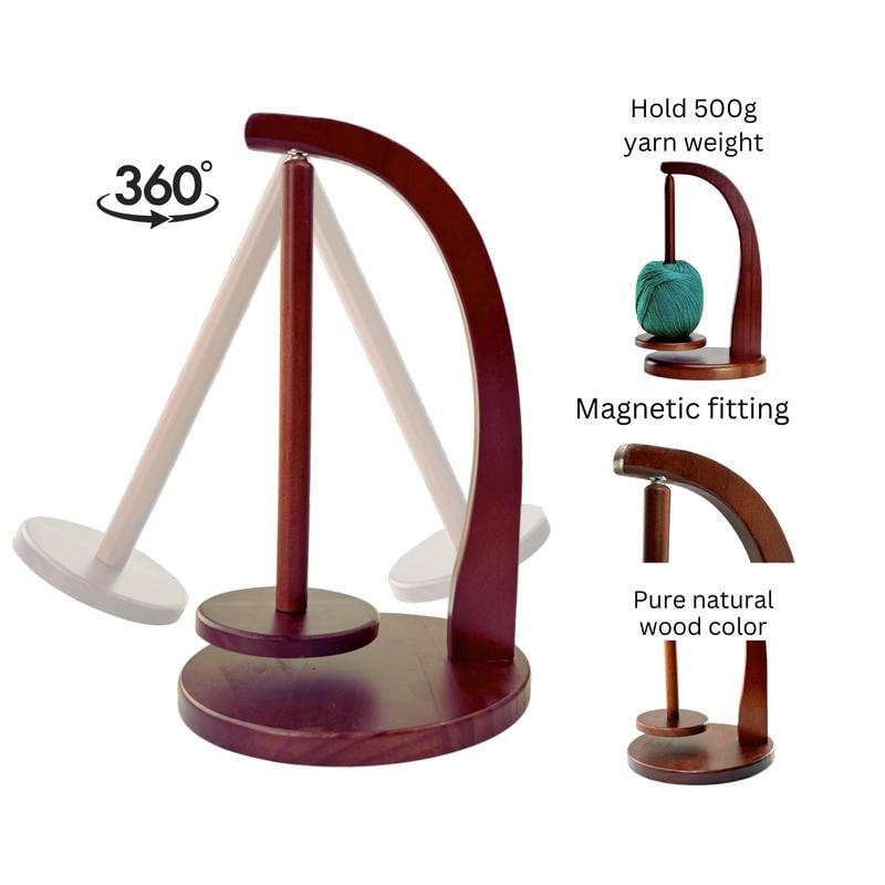 🔥Last Day 40% OFF -Wooden Yarn Winder with Magnetic Attachment Stable Base