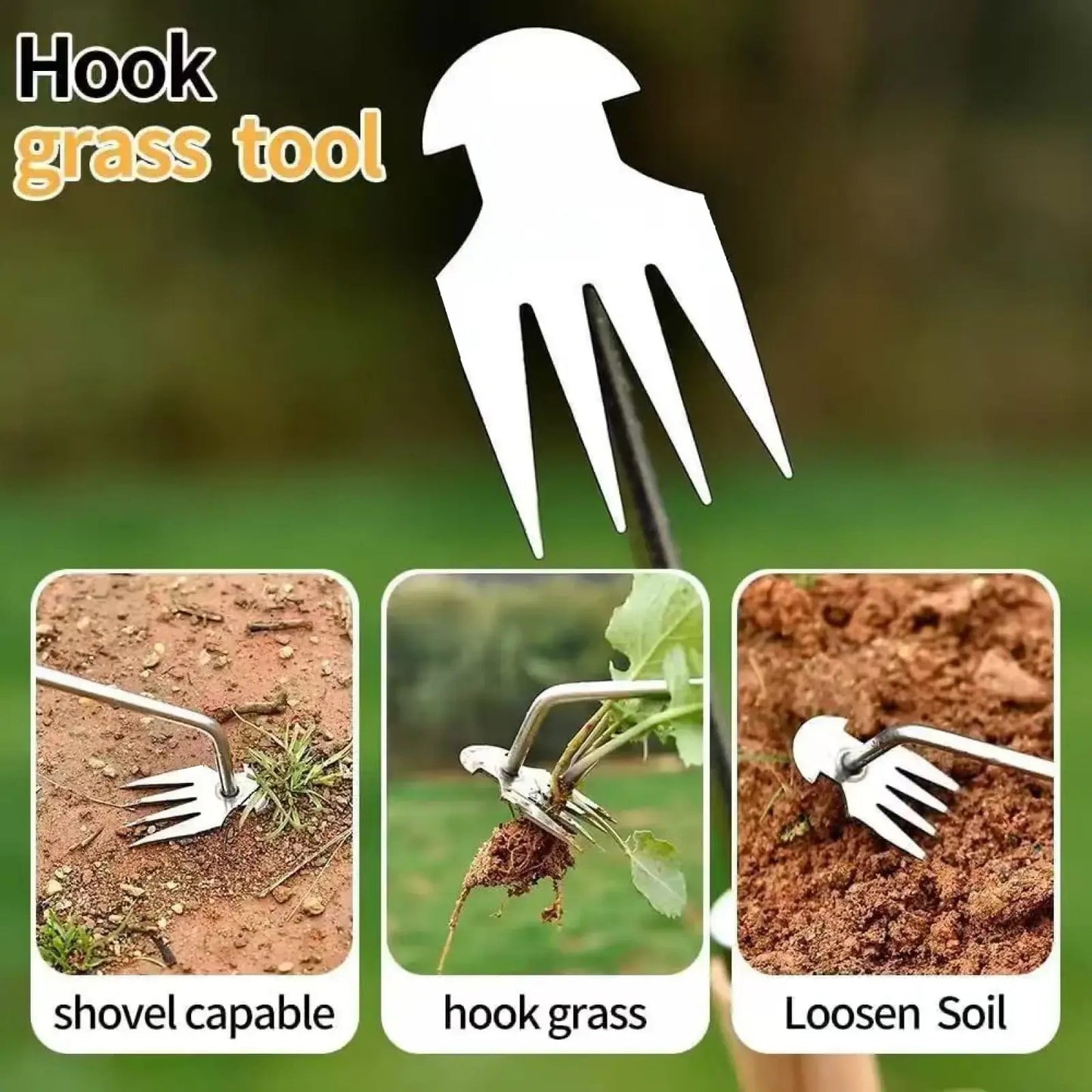 Pulling Weeds and Weeding Artifact,Rooting Hoeing,Loosening Soil, Gardening Tools, New Durable Garden Weed Upgraded Weed Puller Tool
