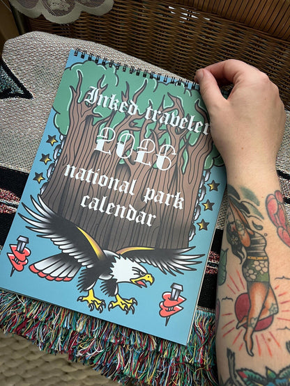 📅2026 National Park Calendars - American traditional tattoo - nature lovers - gifts for him