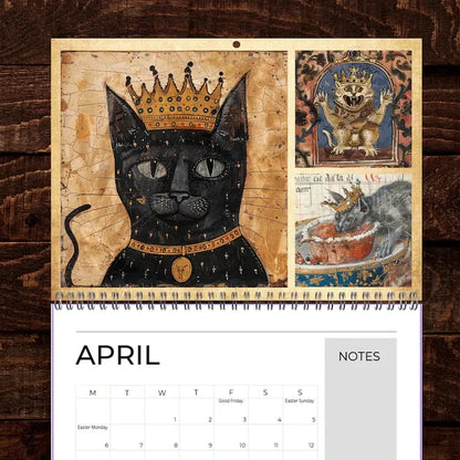 🔥LAST DAY SALE 50% OFF - 🐱👑Medieval Cats with Crowns Calendar 2026📅
