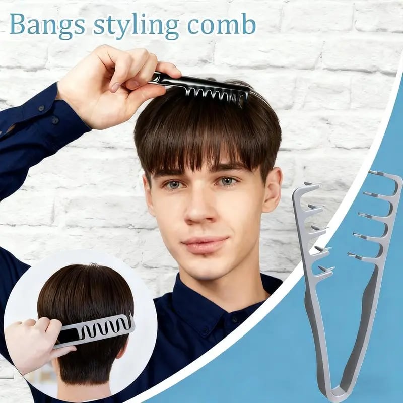 💖Last Day Buy 1 Get 1💖Unisex Hair Texture Comb! Featuring a dual-sided design with both wide and fine teeth, it helps you create voluminous, dimensional hairstyles with lifted roots(2Pcs)