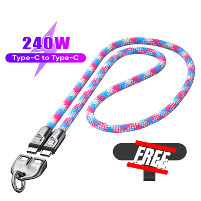 🔥Buy 3 Get 15% Off & Free Shipping✈️🔥C to C 240W Charging Cable with Wearable Bracelet Design