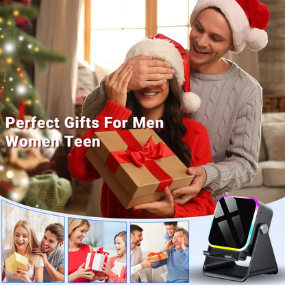 Wireless Induction Audio Speaker Stand, 5-in-1 Phone Stand, 3500mAh Rechargeable Emergency Power , 360° Adjustable Phone