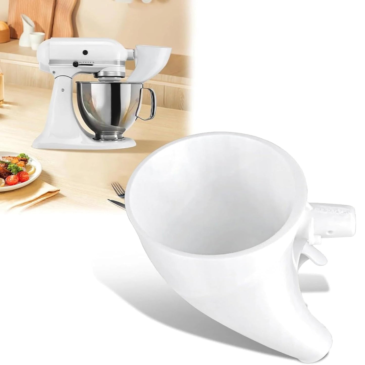 ⚡LAST DAY 49% OFF - ✨Flour Funnel for Kitchen Aid Stand Mixer