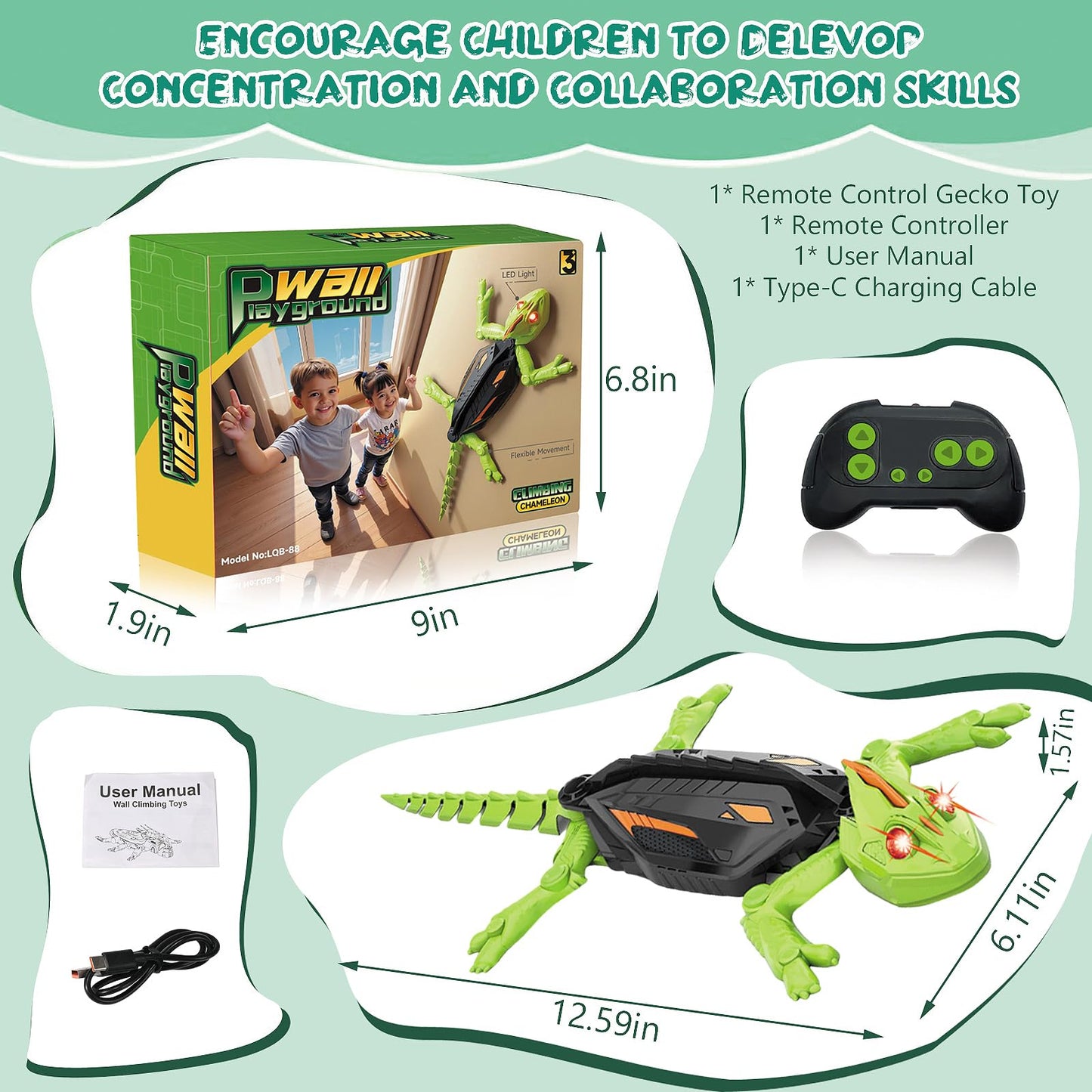 🦎Wall Crawler Gecko RC Toy ——Have Toy for Kids & Thrill-Seekers🤩