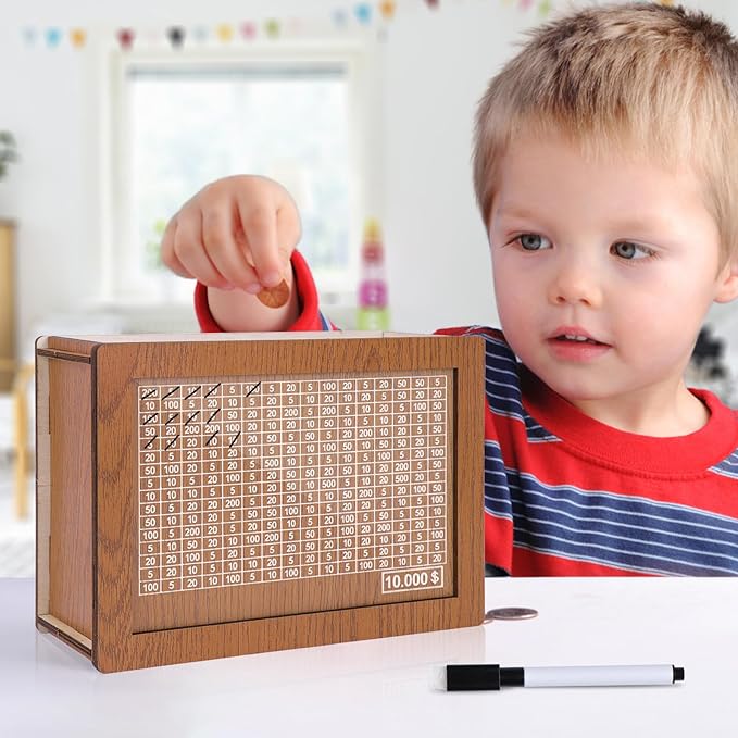 🎁Last Day Sale 49% OFF🎁🎅Cash Vault Wooden Savings Box