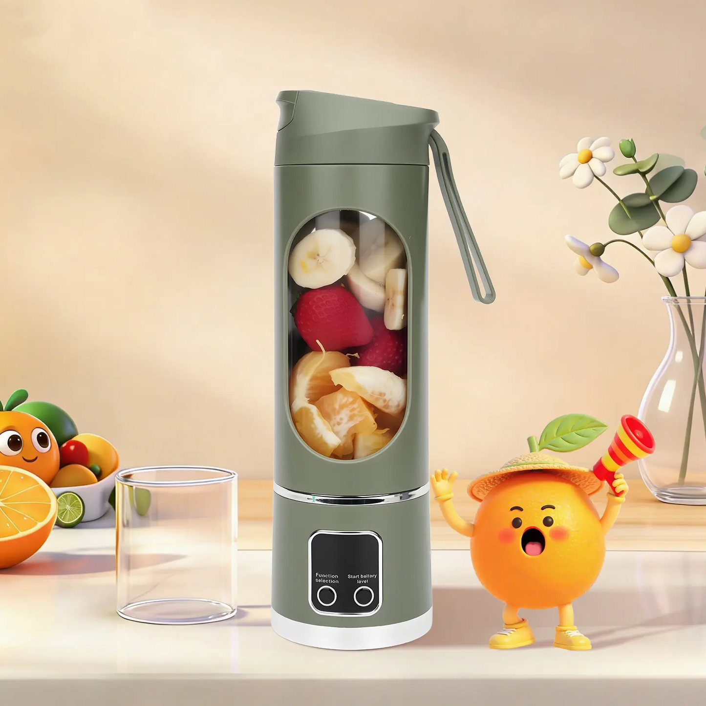 Ultimate Portable Blender! USB Rechargeable & Compact for Smoothies On-The-Go - Perfect Travel, Back To School & Gym! Leak Proof Design, Makes Shakes & Baby Food in Seconds cup juicer rechargeable mini blender vegetable