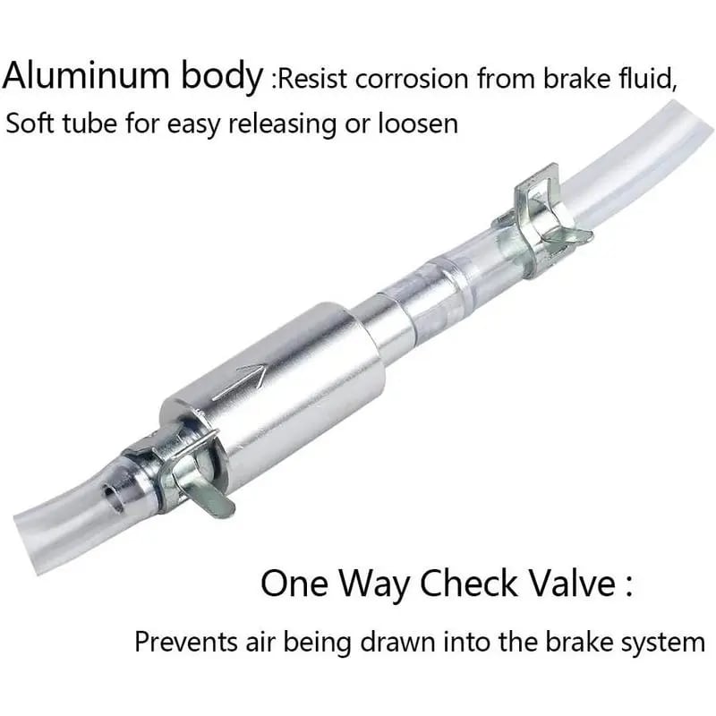 🏆Flash Sale⚡50K+ SOLD! Almost Gone-💥Brake Bleeder Hose - One Way Check Valve Tube Bleeding Tool Kit For Car Motorcyle Clutch💥