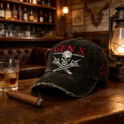 🔥Last Day: Buy 3 Get 1 Free - 💀Gen X Rebel Skull Cap🏴‍☠️