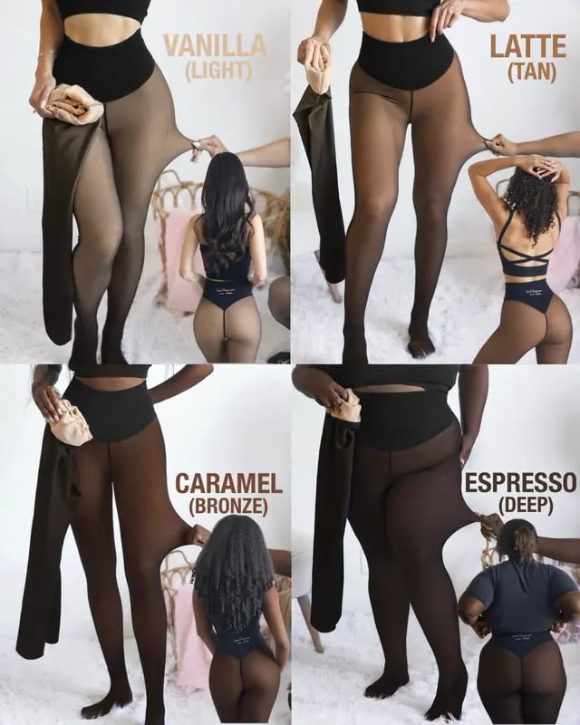 ⏰LAST DAY BUY 1 GET 1 FREE ( Add 2 Pcs To Cart ) ⏰ - 2026 New Compression Band Model One-Seam Translucent Fleece Lined Tights