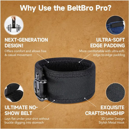 🔥BUY 1 GET 1 FREE🎁-Tactical Metal Hook Elastic Belt (Unisex) - Patented No - Buckle Invisible Design | Soft Adjustable Side-2PCS