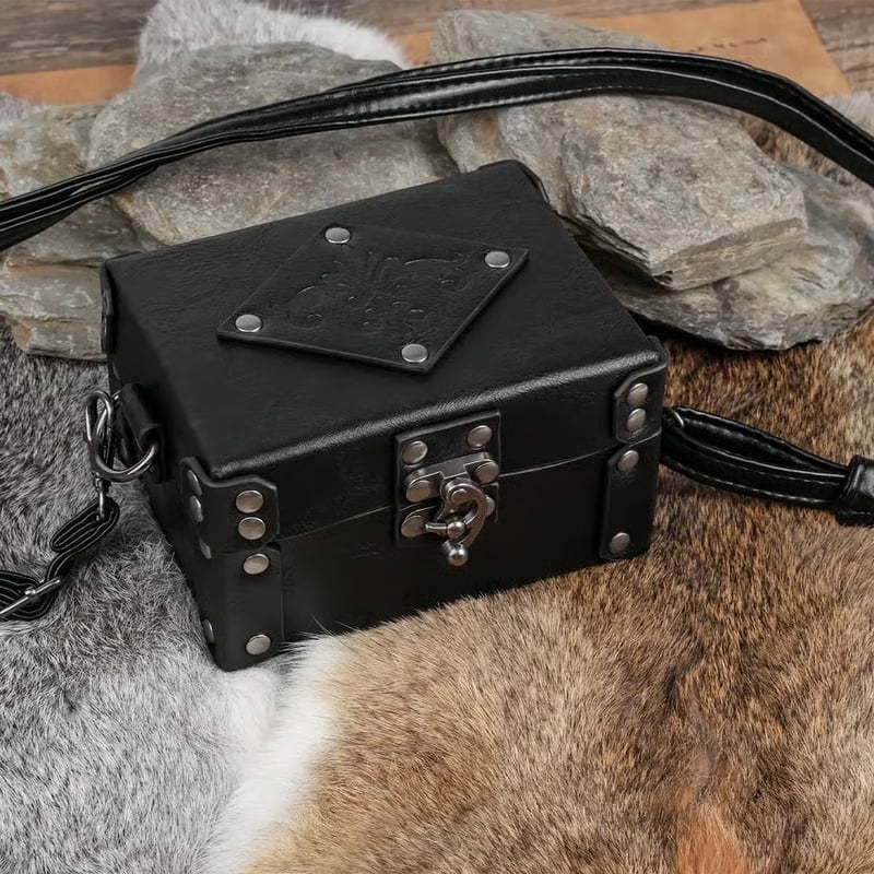 Vintage Leather Vial Carry Bag with 12 Glass Bottles