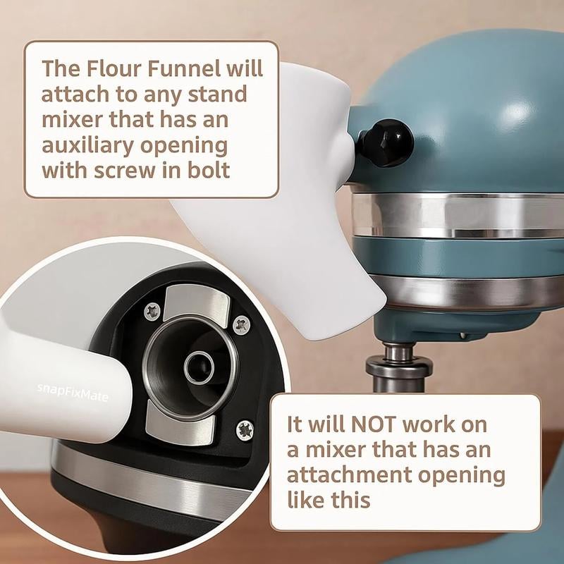 ⚡LAST DAY 49% OFF - ✨Flour Funnel for Kitchen Aid Stand Mixer