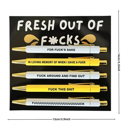 🔥Last Day 49% OFF -Swear Word Design Ballpoint Pen Set