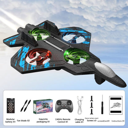 🎉Last day clearance✈️RC Stunt Fighter Jet Toy for Kids with 360° Flips & LED Lights