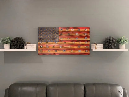 ⚡️LAST DAY 49% OFF - 🇺🇸Challenge Coin Display Rack Holder - Rustic American Flag - 🎁BUY MORE SAVE MORE