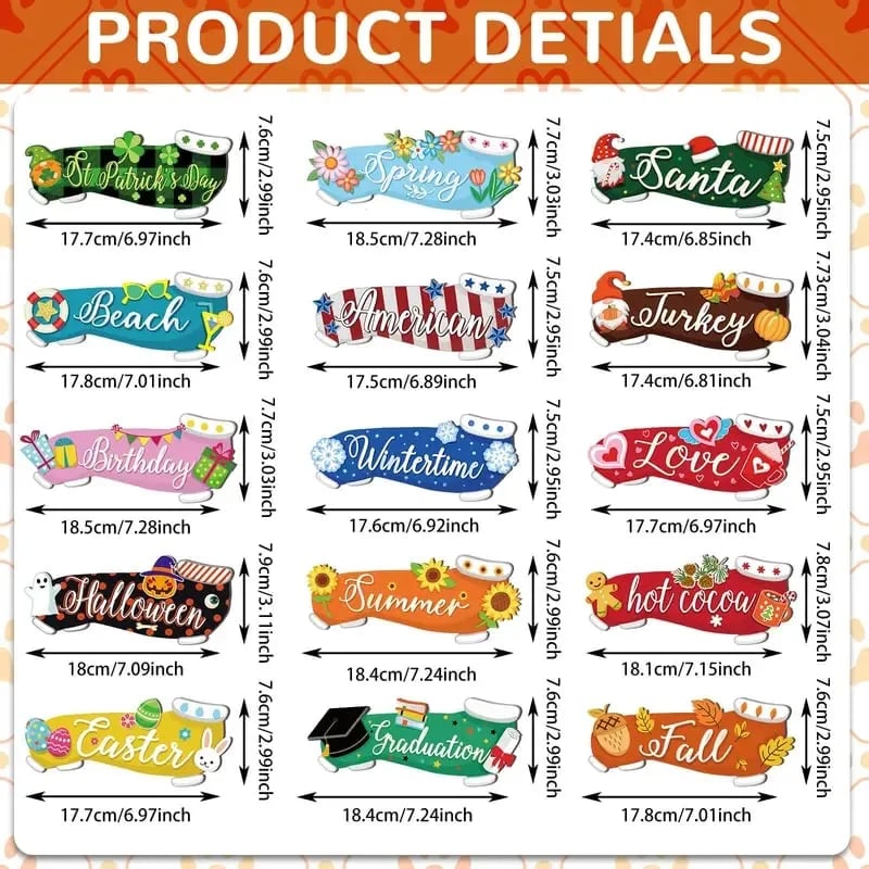 🎉🐶✨49% OFF This Week Promotions-🔥16pcs Interchangeable Dachshund Sign Dog Welcome Sign🏡💖