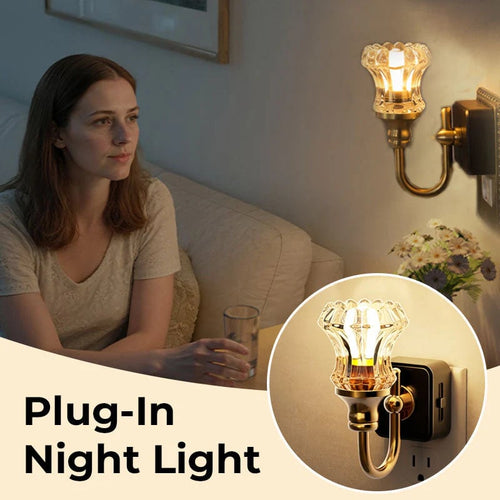 🔥Last Day 49% OFF - 💡Elegant Plug-In Crystal Night Light