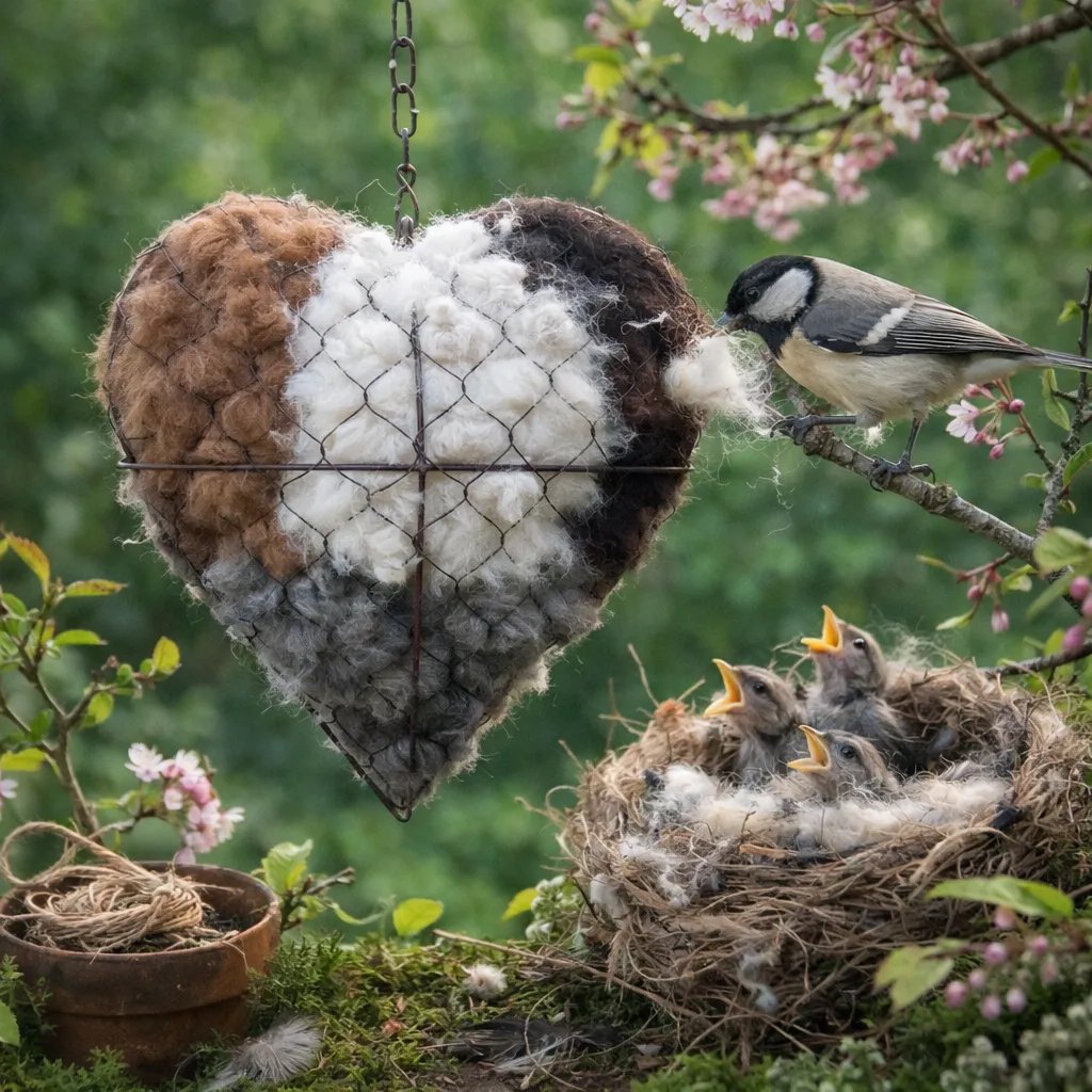 🔥LAST DAY 49% OFF - 🕊️ Handmade Alpaca Fiber Bird Nesting Heart