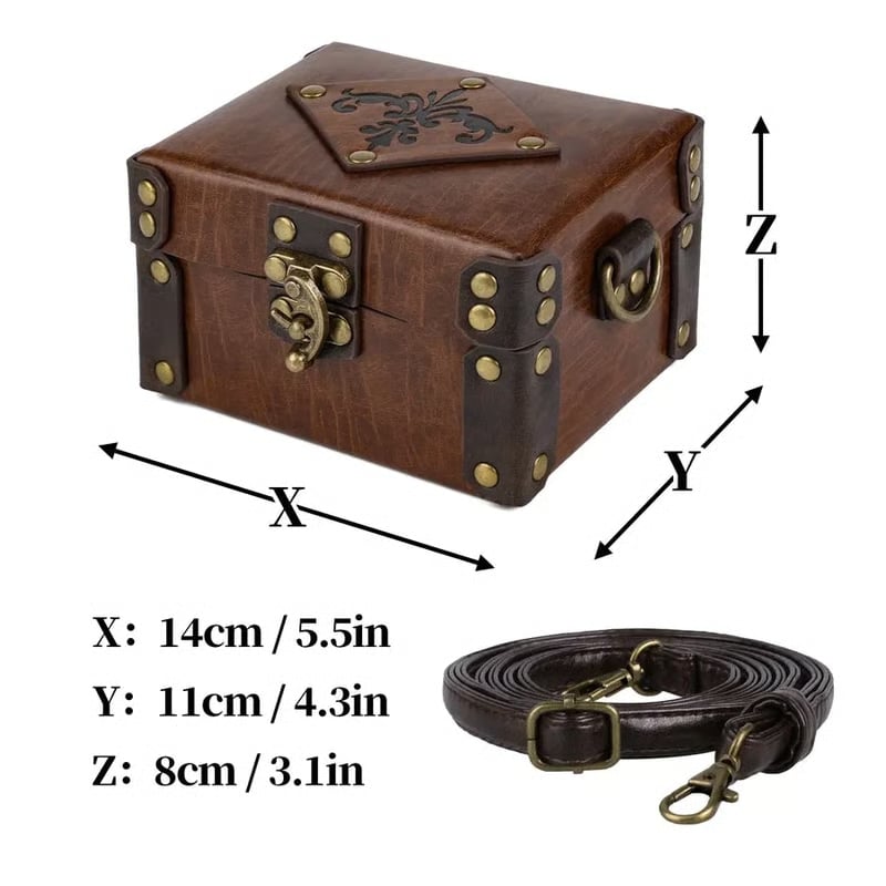 Vintage Leather Vial Carry Bag with 12 Glass Bottles