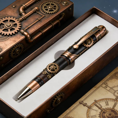🔥Last Day 49% OFF - 🖊Steampunk Gear Collector Pen