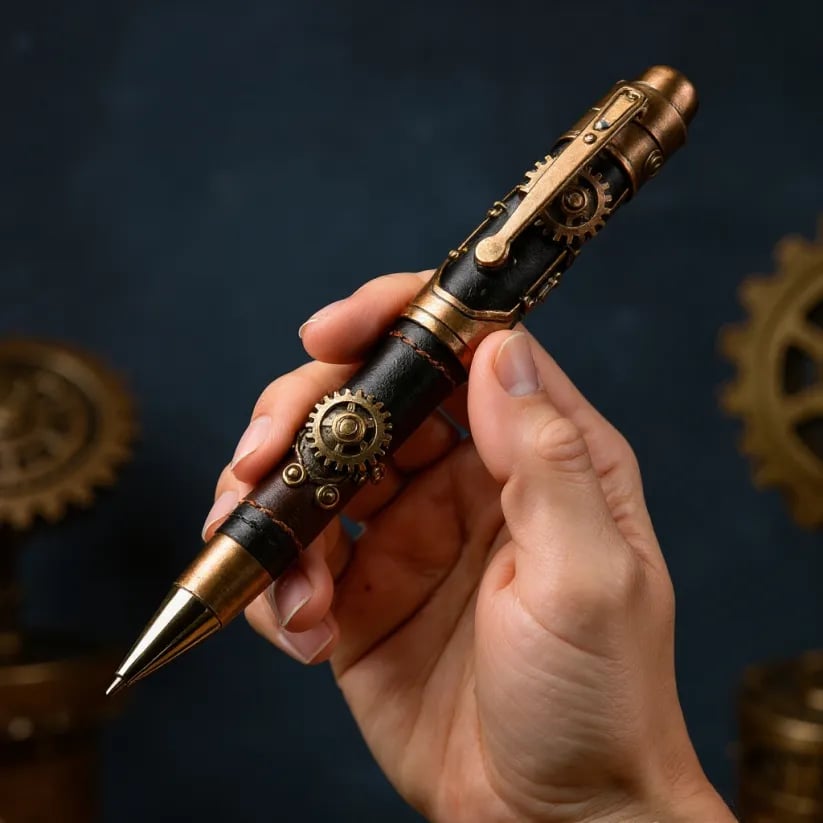 🔥Last Day 49% OFF - 🖊Steampunk Gear Collector Pen