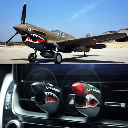 🔥Last Day 49% OFF-🚗Shark Mouth Warplane — Turn Your AC Vent Into a Fighter🚁