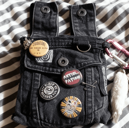 🔥Last Day 49% OFF - 🖤Handcrafted Punk Denim Waist Bag(✨Same as in the video)