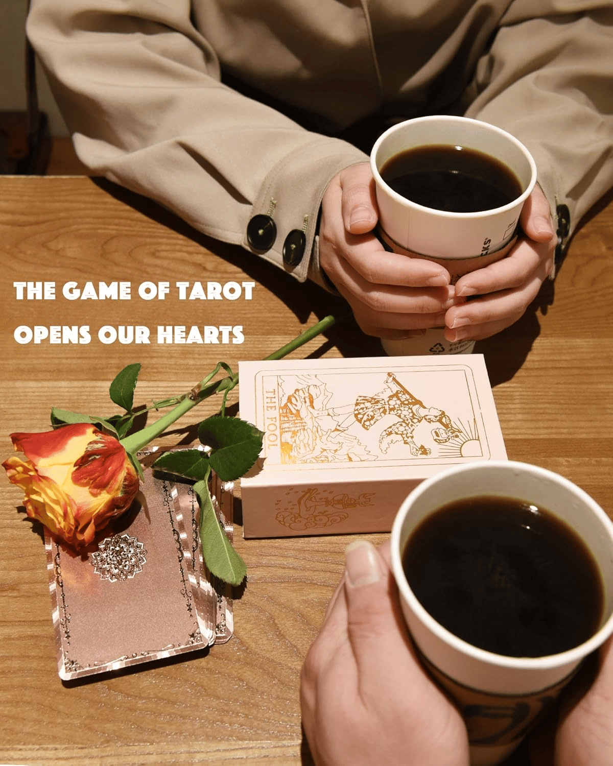 🔮Rose Gold Witchy Tarot Deck – Waterproof Foil & Guide Book for Beginners