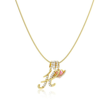✨Gold 3-Layering Initial A-Z Letter Heart Pendant Necklaces💗