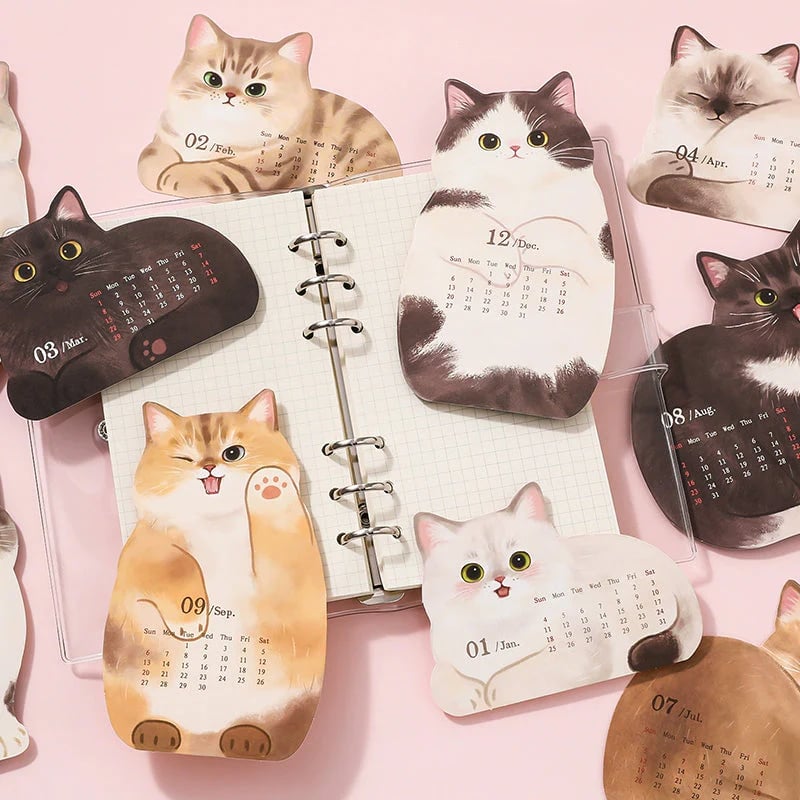 🔥Last Day 49% OFF - 🗓️Mini Desk Calendar 2026 Cute Dog & Cat Monthly Planner