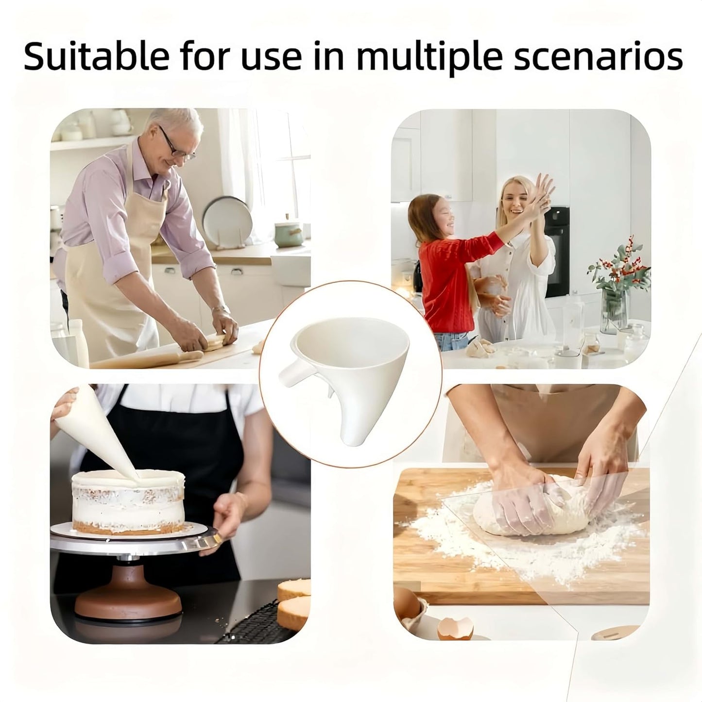 ⚡LAST DAY 49% OFF - ✨Flour Funnel for Kitchen Aid Stand Mixer