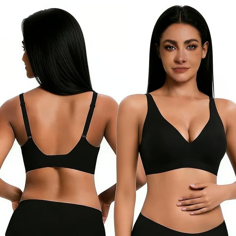 🔥Last Day 49% OFF -NESLEMY Wireless Bra | Comfortable Push-Up, Seamless, Deep V for Daily Wear