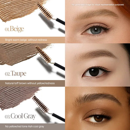 The Brow Fixing Cara | Eyebrow Coloring Mascara with 15° Angled Brush | Long-Lasting, Smudge-Proof, Waterproof | Available in 7 Shades