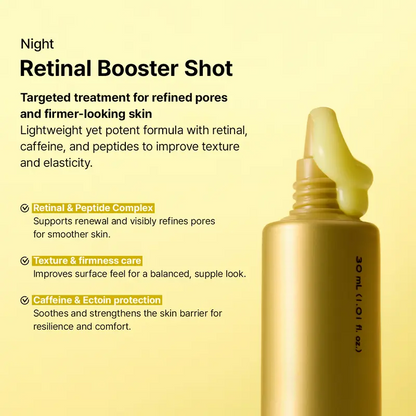 Booster Shot Skin Renewal Duo - Vitamin C & Retinal for Day And Night Brightening, Pore Minimizing, Moisturizing, and Fades Dark Spots