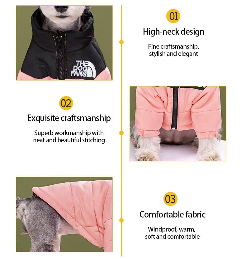🔥Color-Block Puffer Jacket for Pets - Windproof, Waterproof, Warm & Comfortable