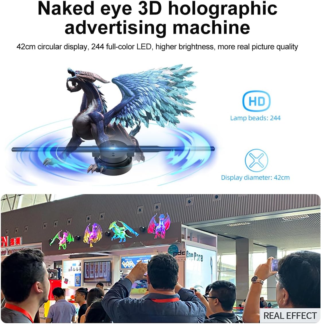 🎄3D Hologram LED Fan Projector -🔥Free shipping