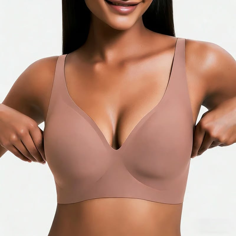🔥Last Day 49% OFF -NESLEMY Wireless Bra | Comfortable Push-Up, Seamless, Deep V for Daily Wear