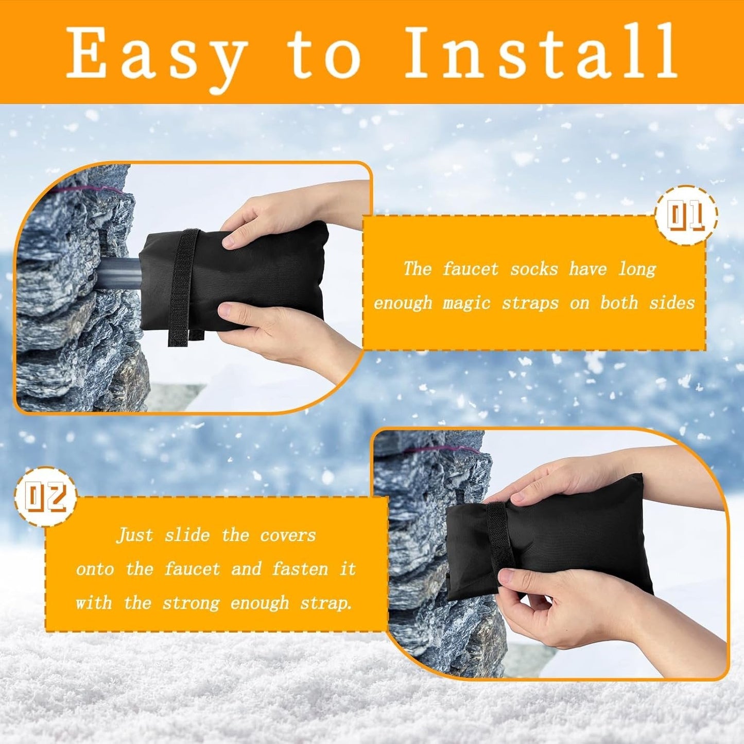❄️🚰Outdoor Faucet Covers for Winter Freeze Protection
