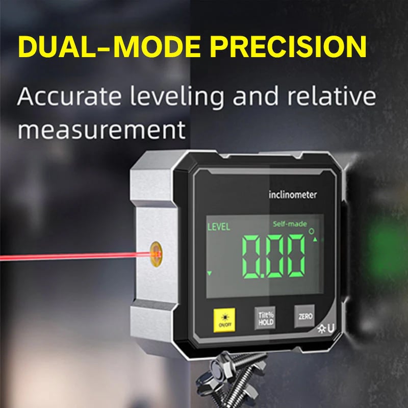 🔥Last Day 49% OFF -4-Side Magnetic Digital Angle Gauge with Laser
