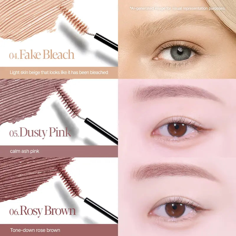 The Brow Fixing Cara | Eyebrow Coloring Mascara with 15° Angled Brush | Long-Lasting, Smudge-Proof, Waterproof | Available in 7 Shades