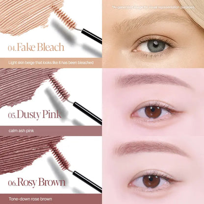 The Brow Fixing Cara | Eyebrow Coloring Mascara with 15° Angled Brush | Long-Lasting, Smudge-Proof, Waterproof | Available in 7 Shades