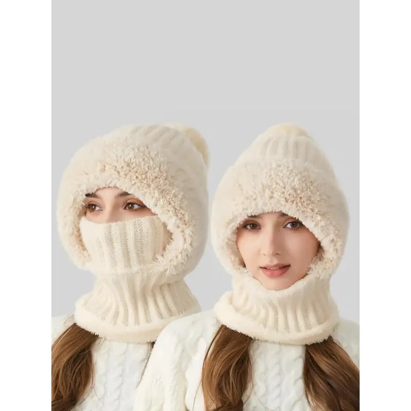 🔥LAST DAY 50% OFF - Women's Solid Pom Pom Beanie Hat
