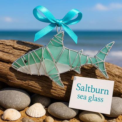🌊✨ Handmade Sea Glass Ocean Ornament Collection